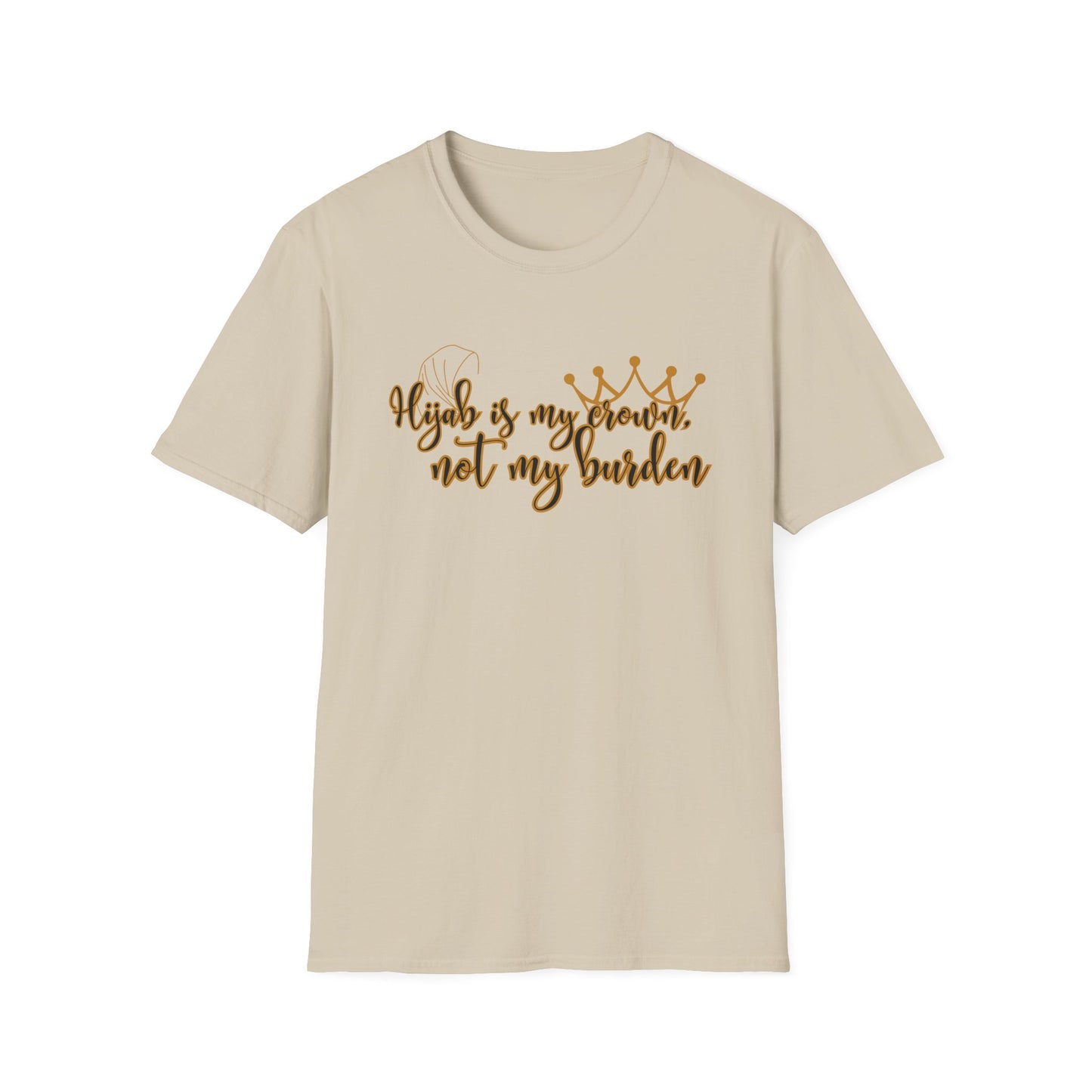 Empowerment Unisex Softstyle T-Shirt - "Hijab is my Crown, Not My Burden"