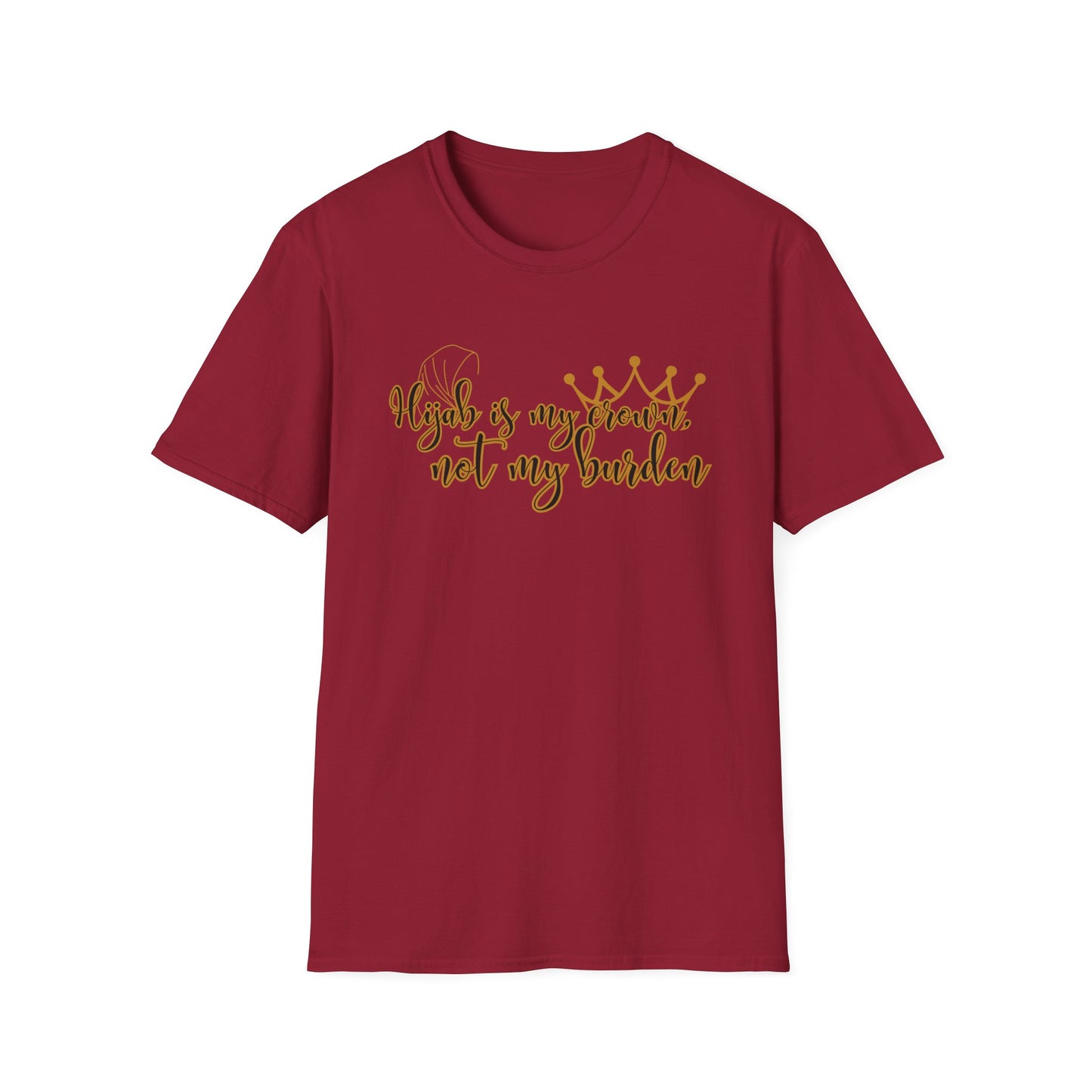 Empowerment Unisex Softstyle T-Shirt - "Hijab is my Crown, Not My Burden"