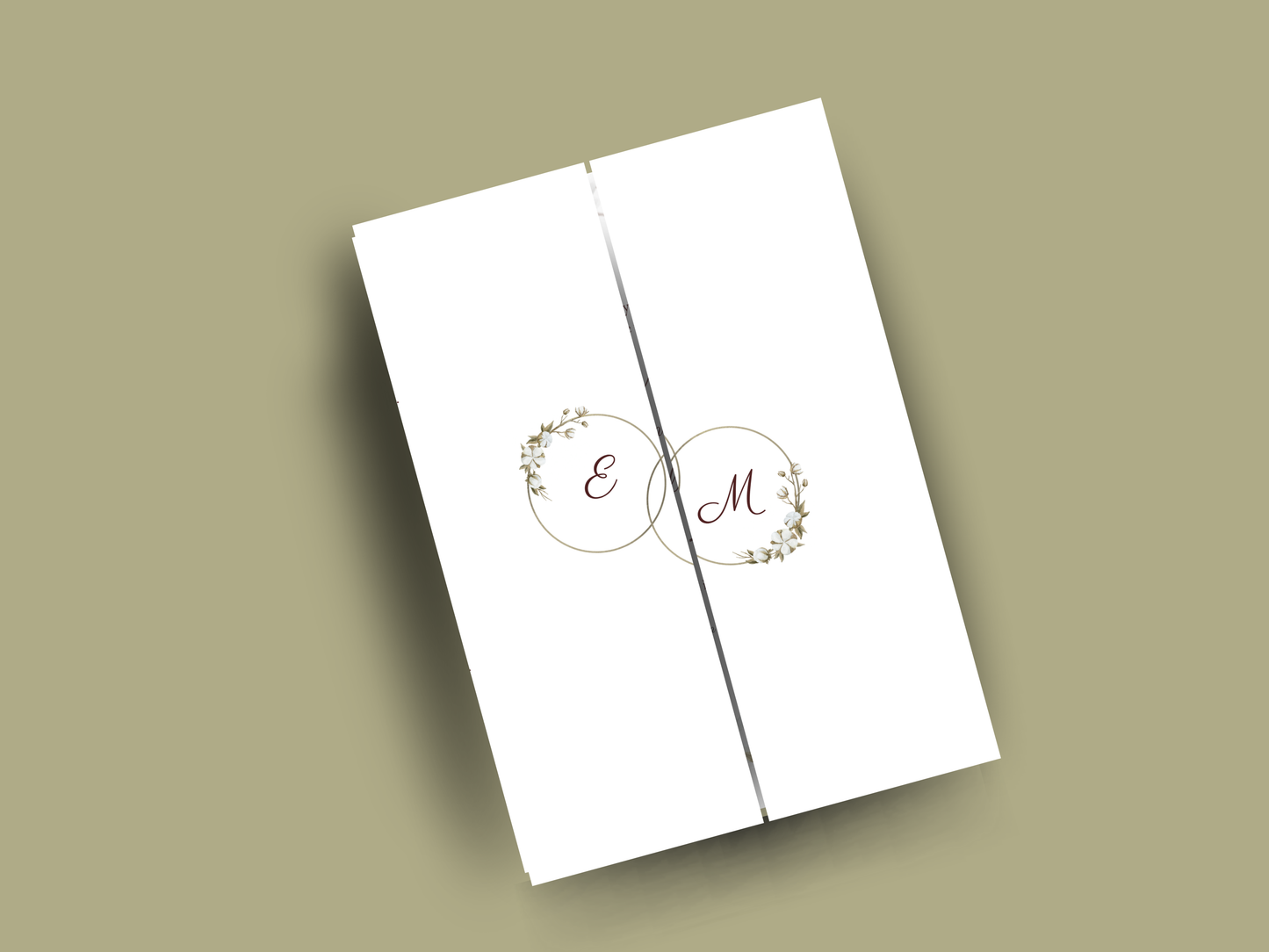 Floral Wedding Invitation Template | Folded Wedding Program & Details Card | Printable Rustic Boho Wedding Invite | Editable Template. WI176