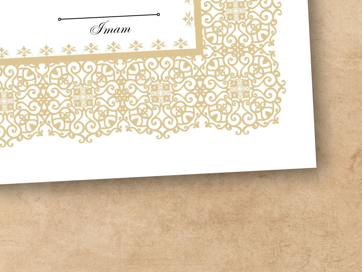 Nikkah Certificate Digital Download Personalised, A4, A3, Template, Editable, Nikkah Nama, Nikkah Contract, Muslim Contract. NN247