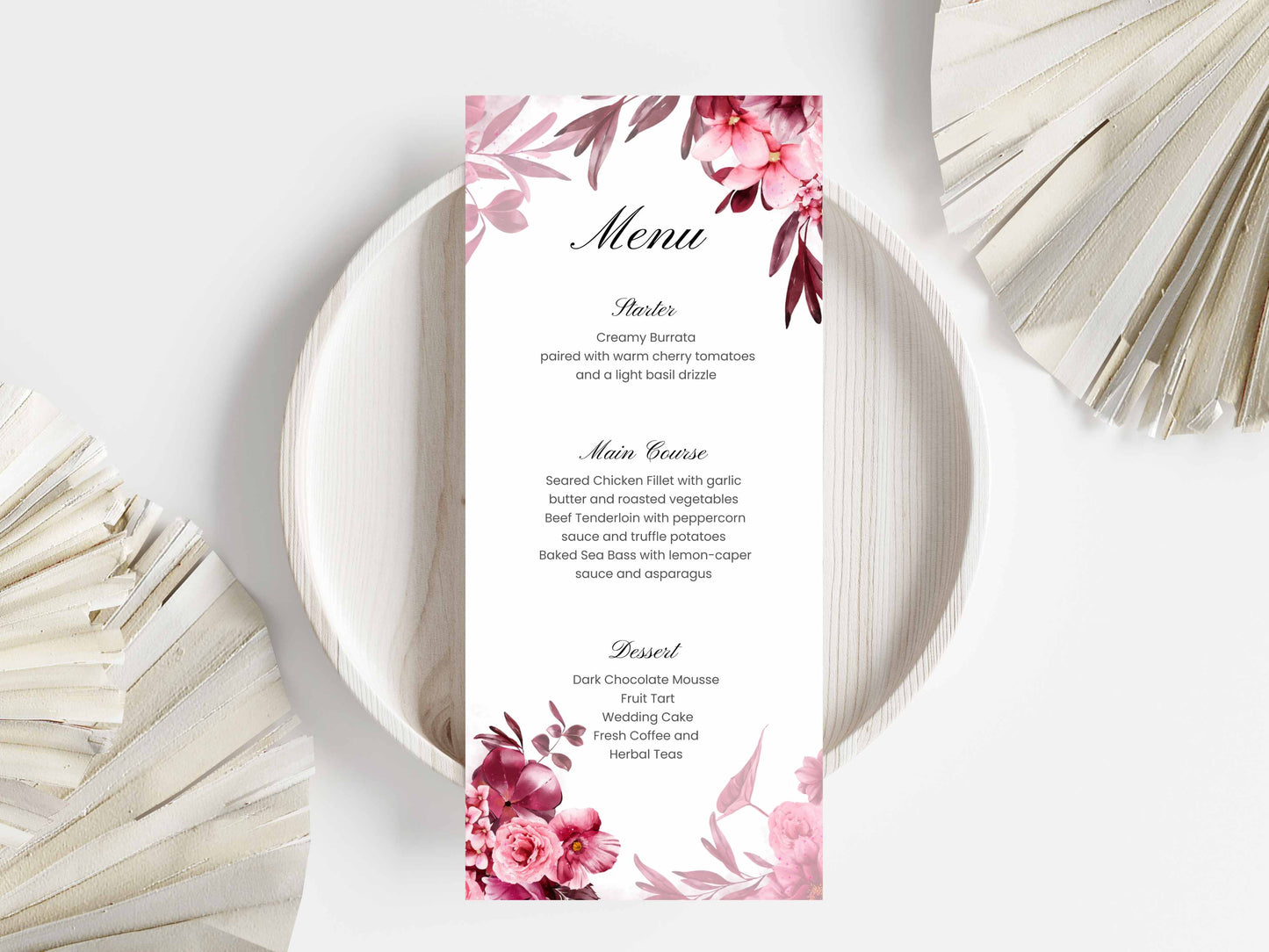 Wedding Invitation Bundle, RSVP, Thank You Card, Table Card, Menu Card, Reception Card, Details Card. WI236
