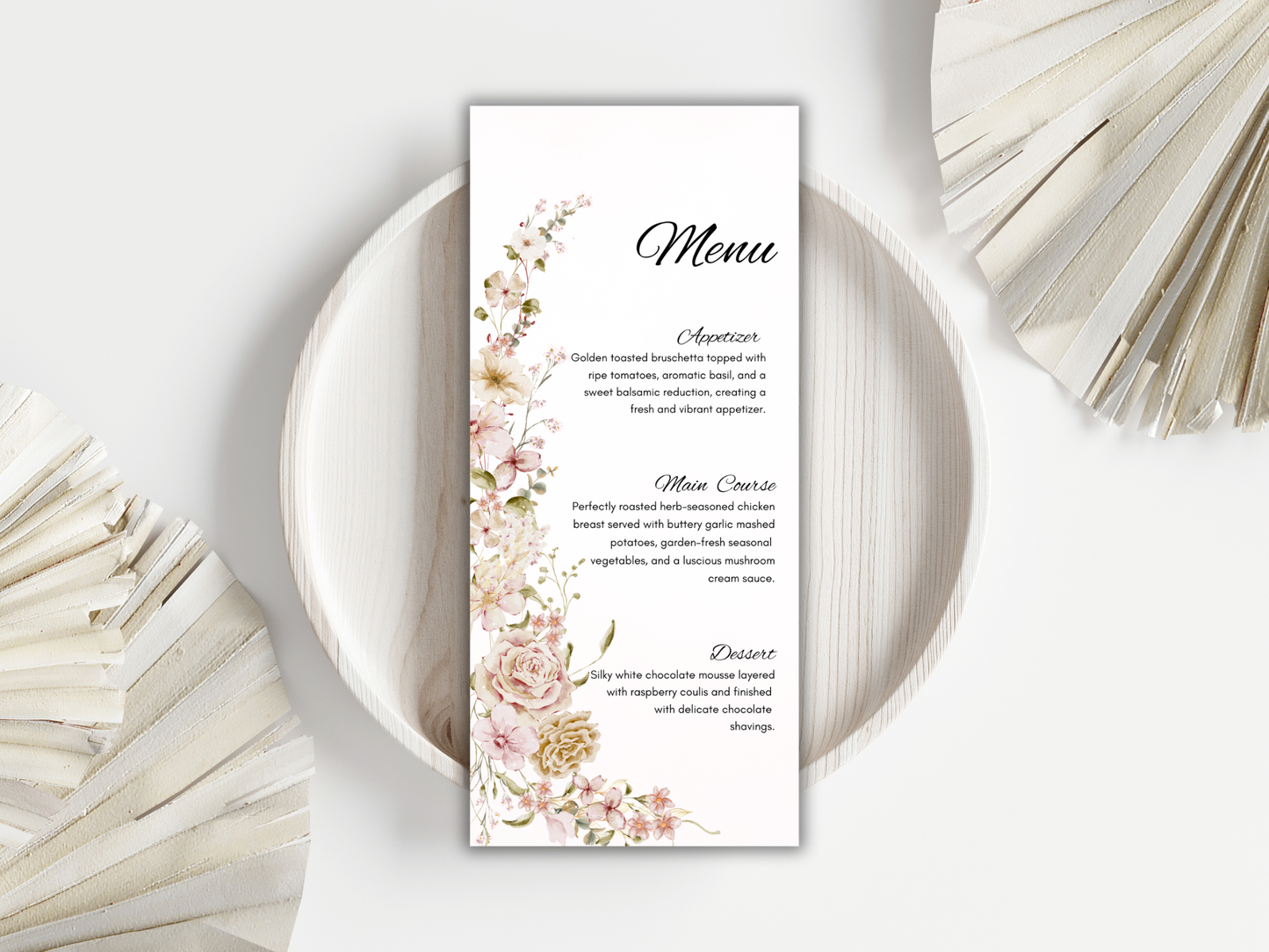 Luxury Floral Wedding invitation Bundle, Editable Canva Template, Details, RVSP, Instant Download MTC397