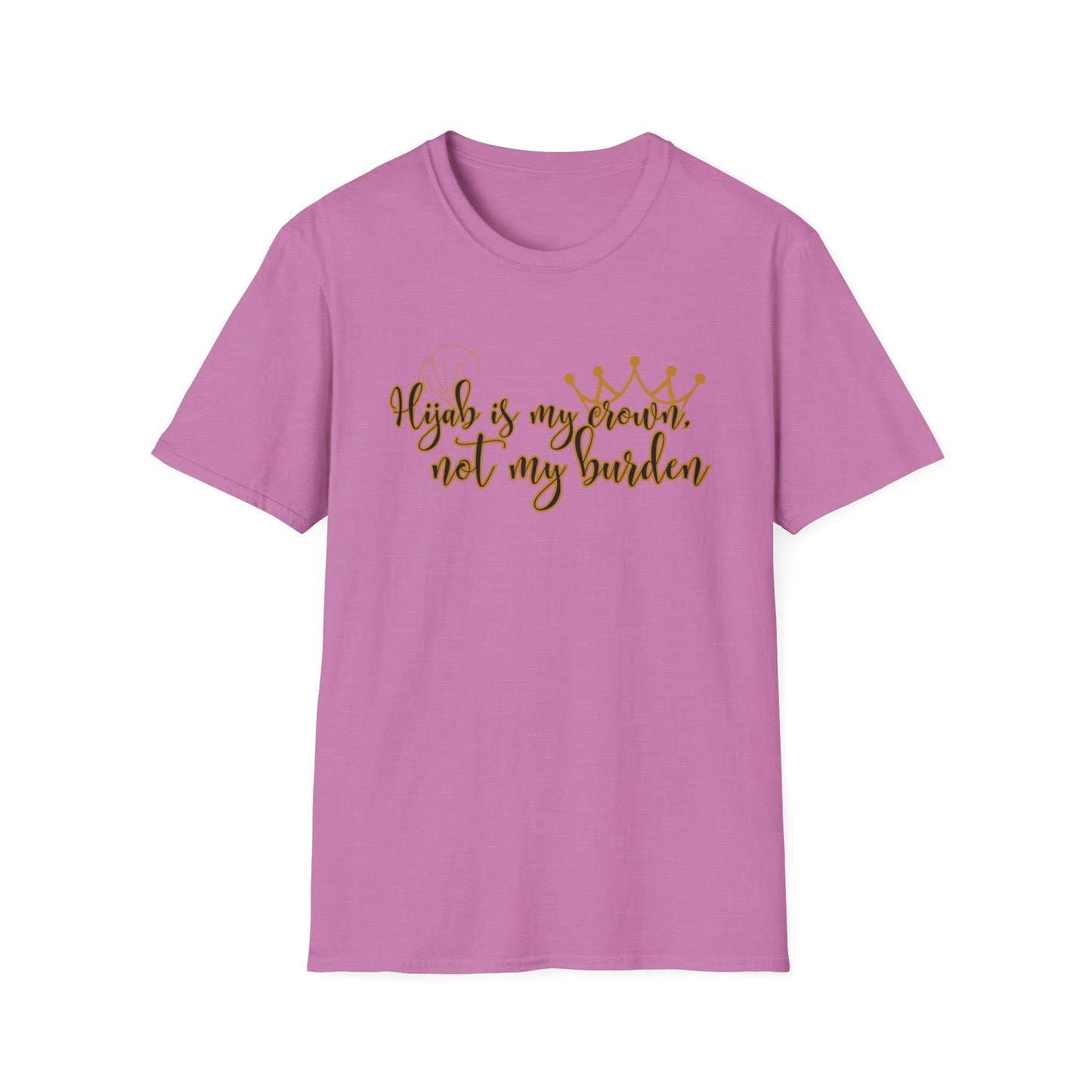 Empowerment Unisex Softstyle T-Shirt - "Hijab is my Crown, Not My Burden"