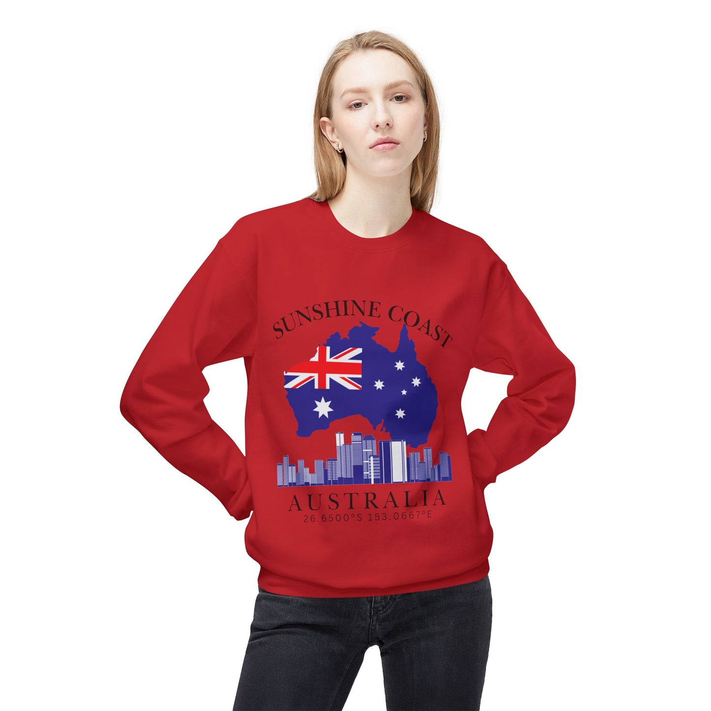 Australia Unisex Midweight Softstyle Fleece Crewneck Sweatshirt