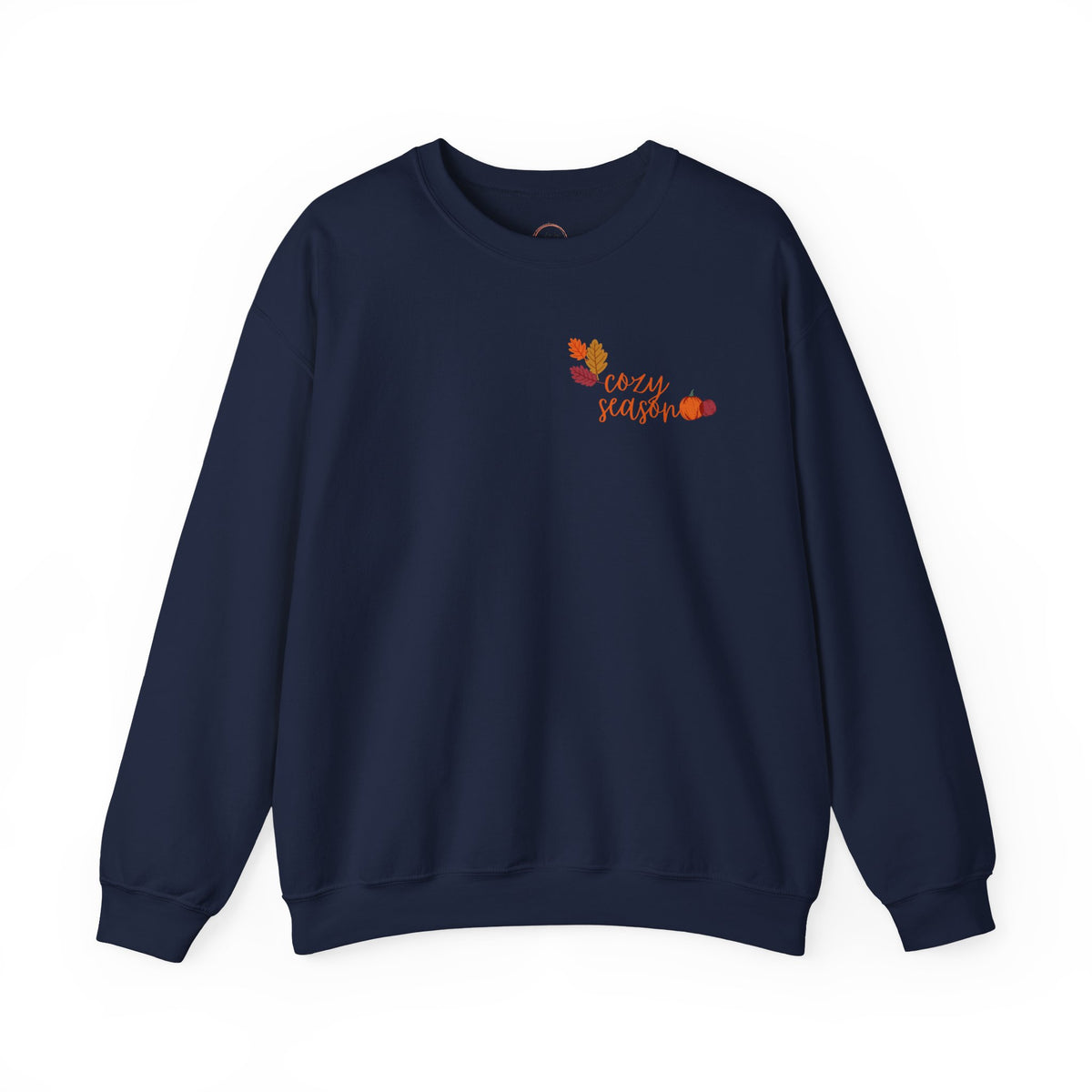 Crewneck Sweatshirt — Cozy Season Fall Leaves "Cozy Season" Design