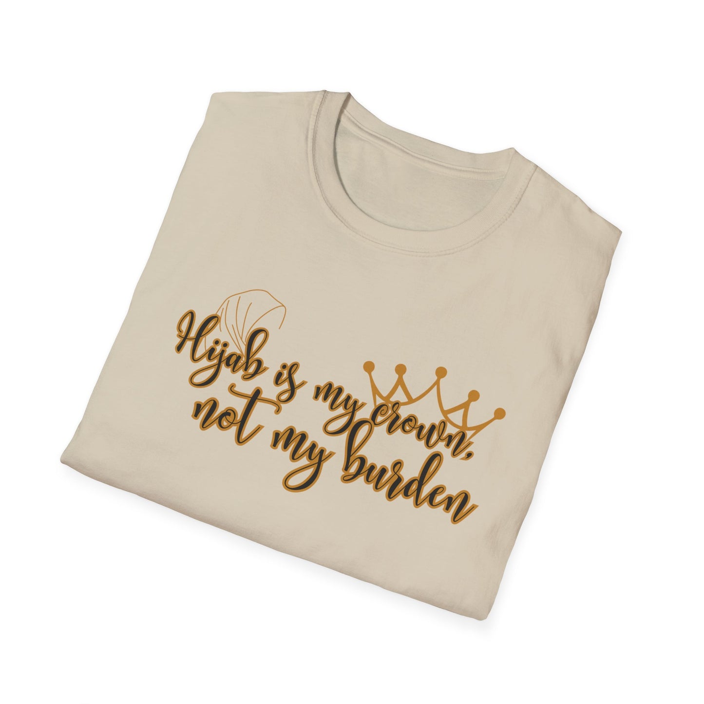 Empowerment Unisex Softstyle T-Shirt - "Hijab is my Crown, Not My Burden"