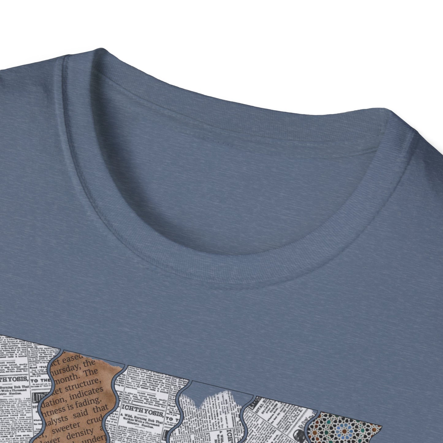 Newsprint Unisex Softstyle T-Shirt, Newspaper Tee, Journalism Shirt, Vintage News Tshirt, Retro Print Top
