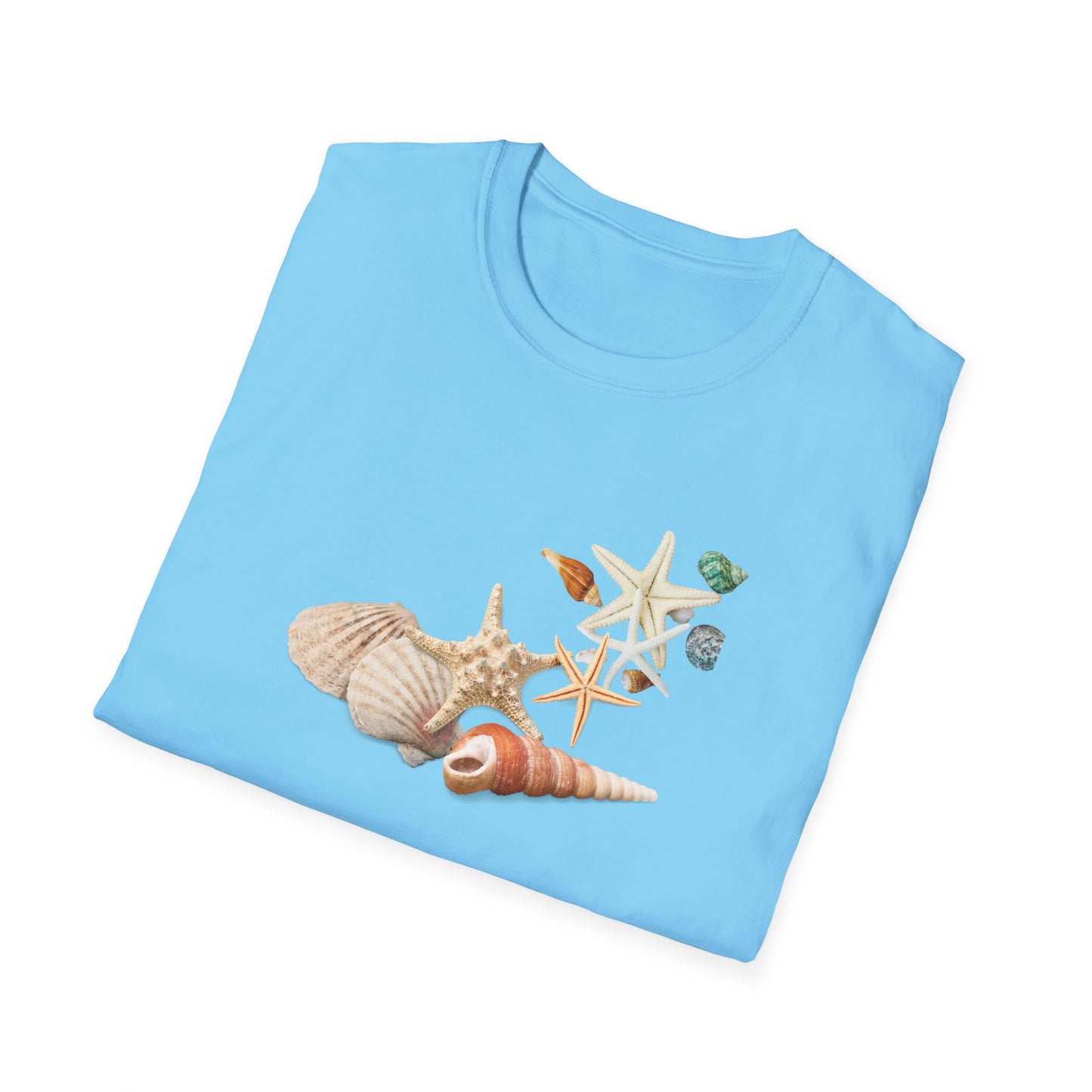 Shell Print Unisex T-Shirt | Beach-Themed Casual Summer Tee