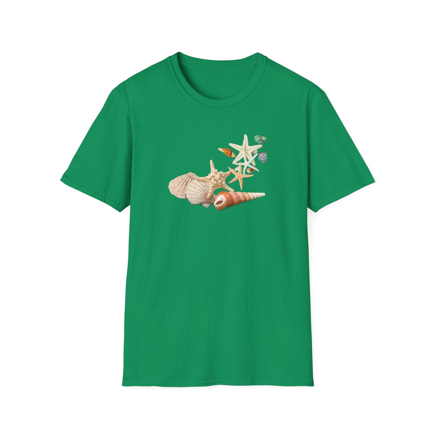 Shell Print Unisex T-Shirt | Beach-Themed Casual Summer Tee