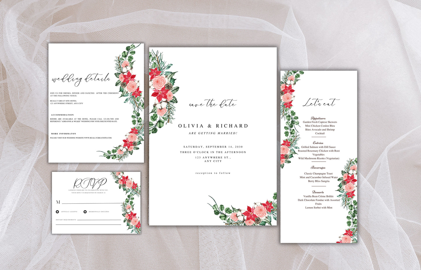Wedding Invitation Template, Printable Wedding Invitation, Wedding Invitation, RSVP Invitation, Details, Wedding Invitation Bundle. WI72