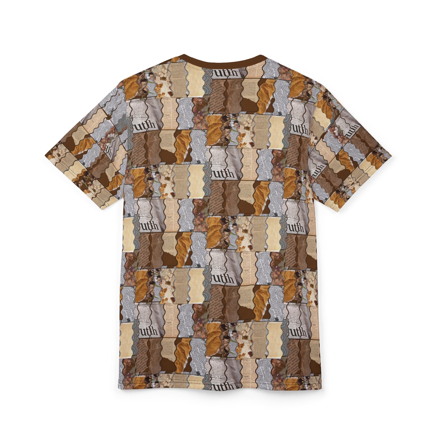 Newsprint Unisex Tee, Vintage Style T-Shirt, Retro Newspaper Print Shirt, Journalism Lover Gift, Graphic News Tee, Newspaper Typography Top