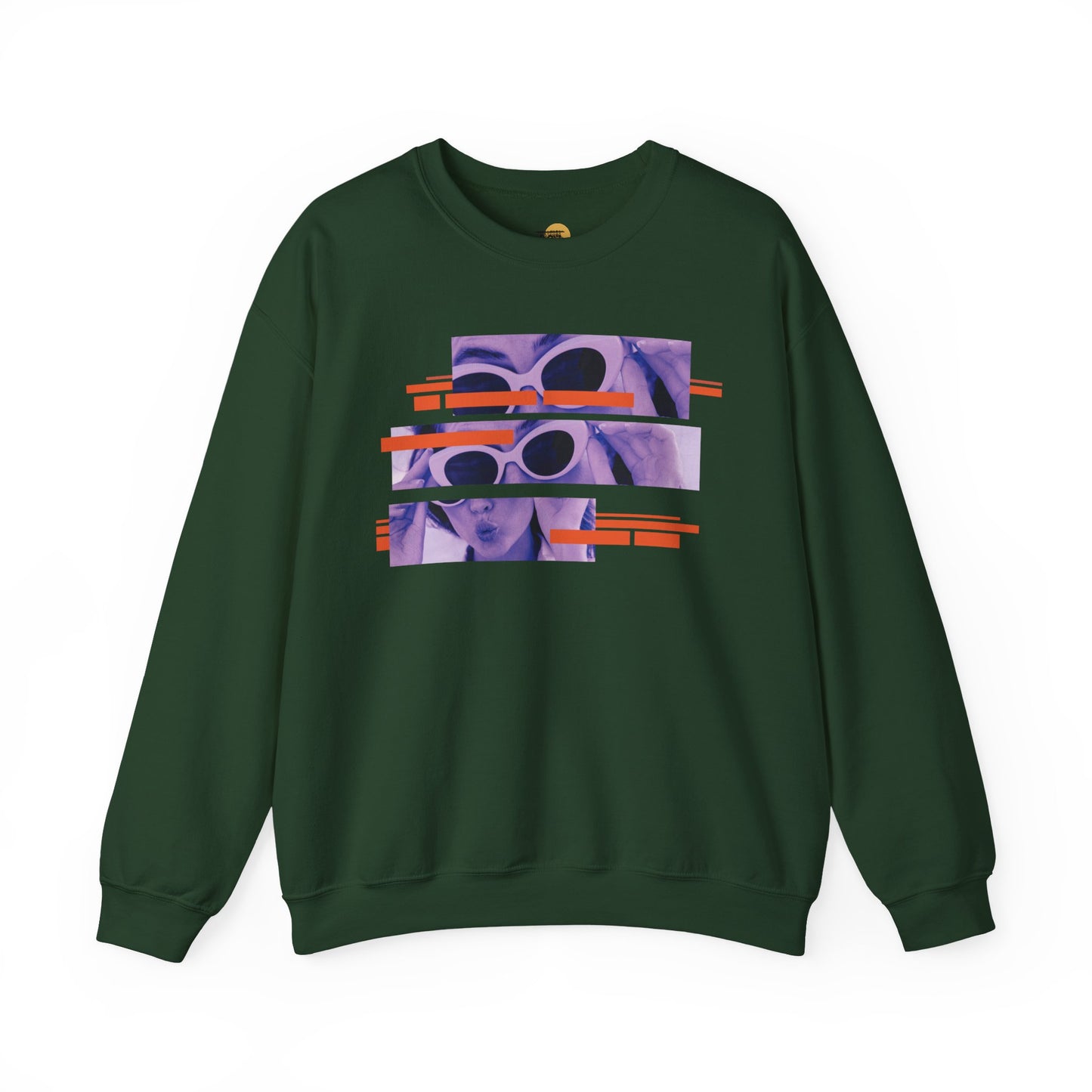 Vibrant Graphic Crewneck Sweatshirt, Retro Sweatshirt for Casual Style, Unisex Cozy Top, Ideal Gift for Friends, Artsy Streetwear