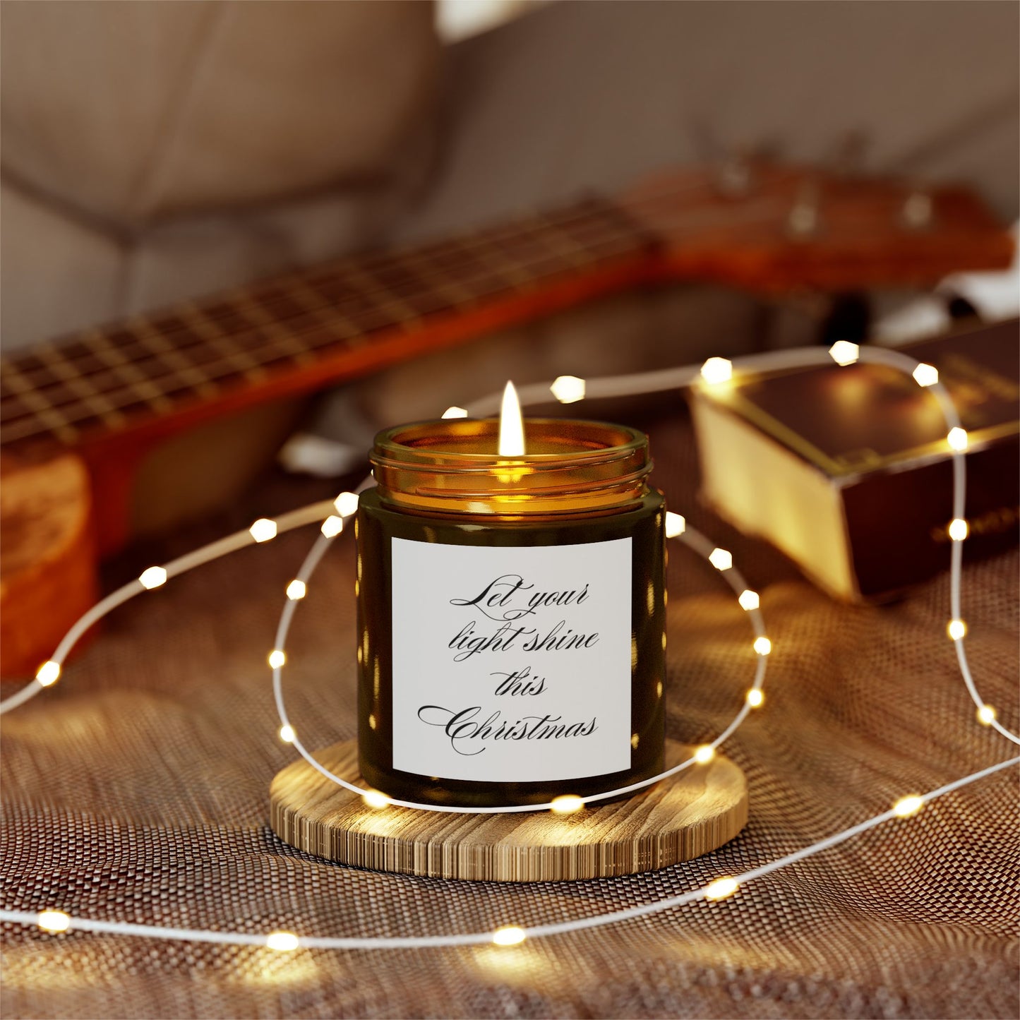 Christmas Gift Scented Candles, Coconut Apricot Wax (4oz, 9oz)