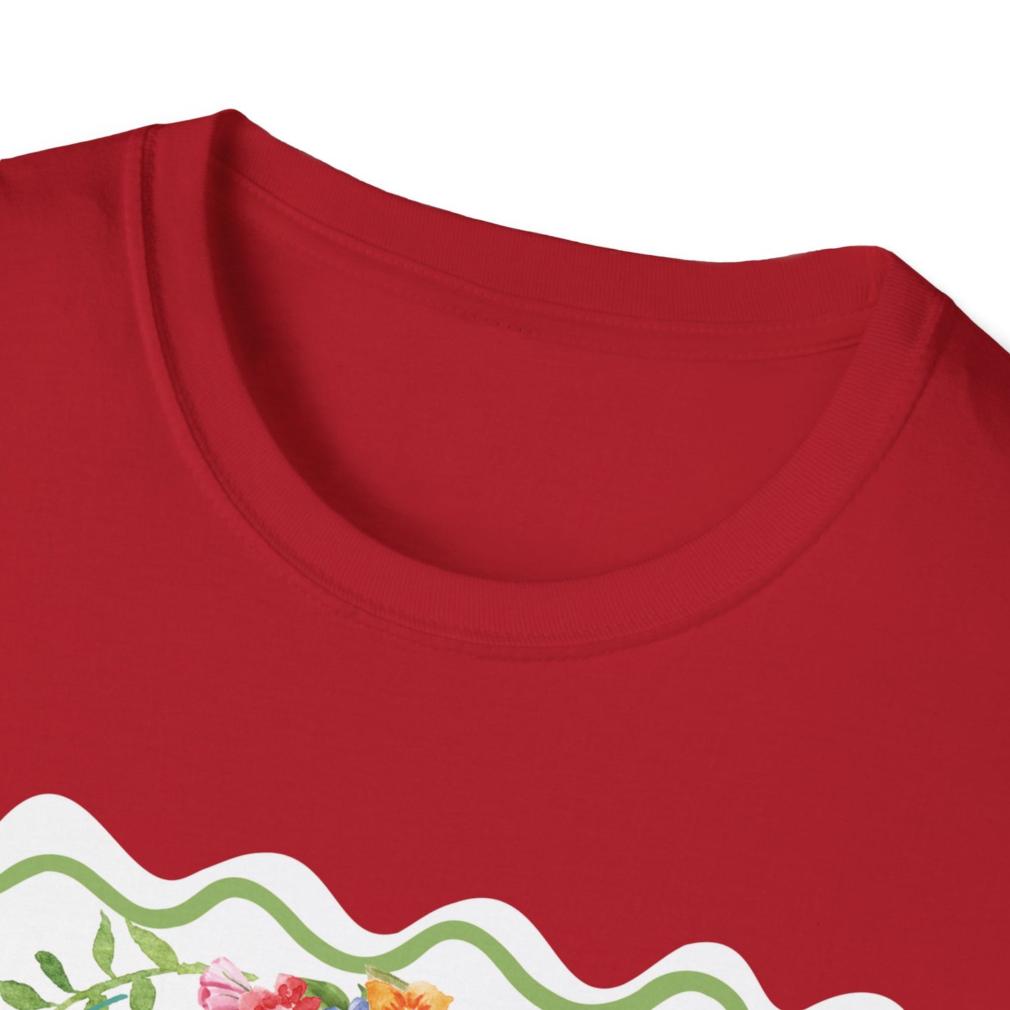 Florals and Good Vibes Unisex Softstyle T-Shirt, Casual Tee, Flower Shirt, Positive Vibes, Gift for Her, Summer Fashion