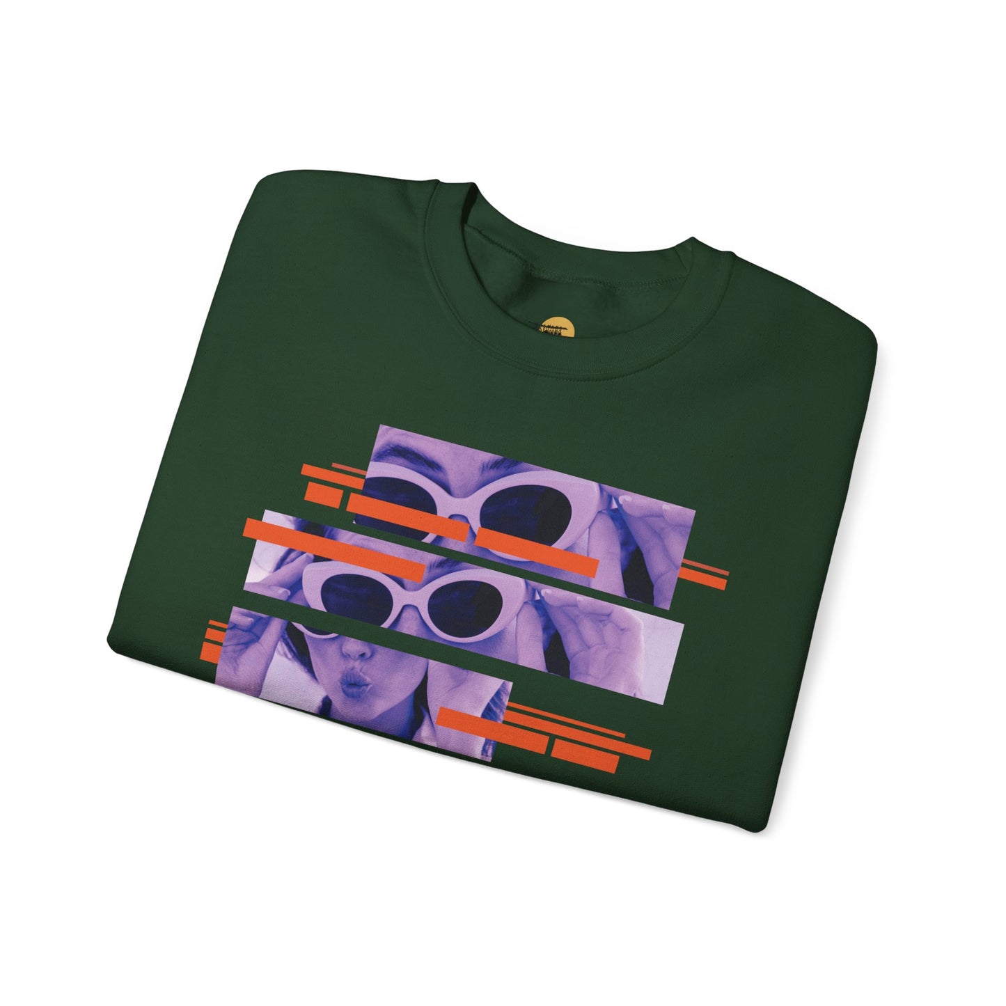 Vibrant Graphic Crewneck Sweatshirt, Retro Sweatshirt for Casual Style, Unisex Cozy Top, Ideal Gift for Friends, Artsy Streetwear