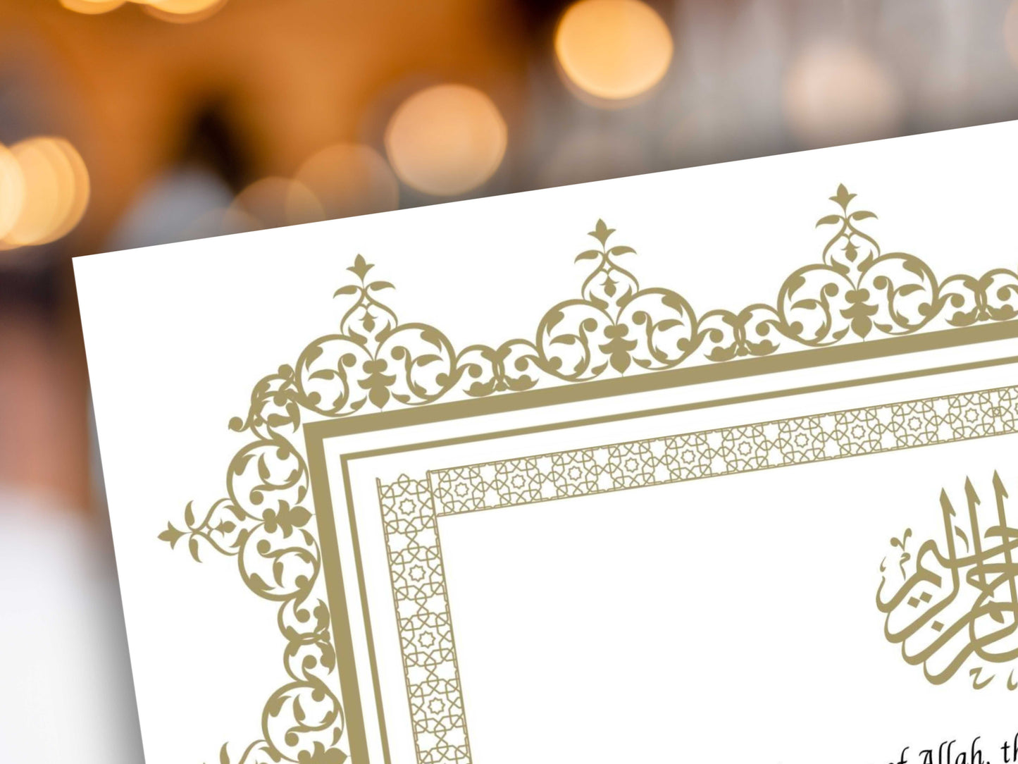 Nikkah Certificate Digital Download Personalised, A4, A3, Template, Muslim Wedding Contract, Instat Download. NN285
