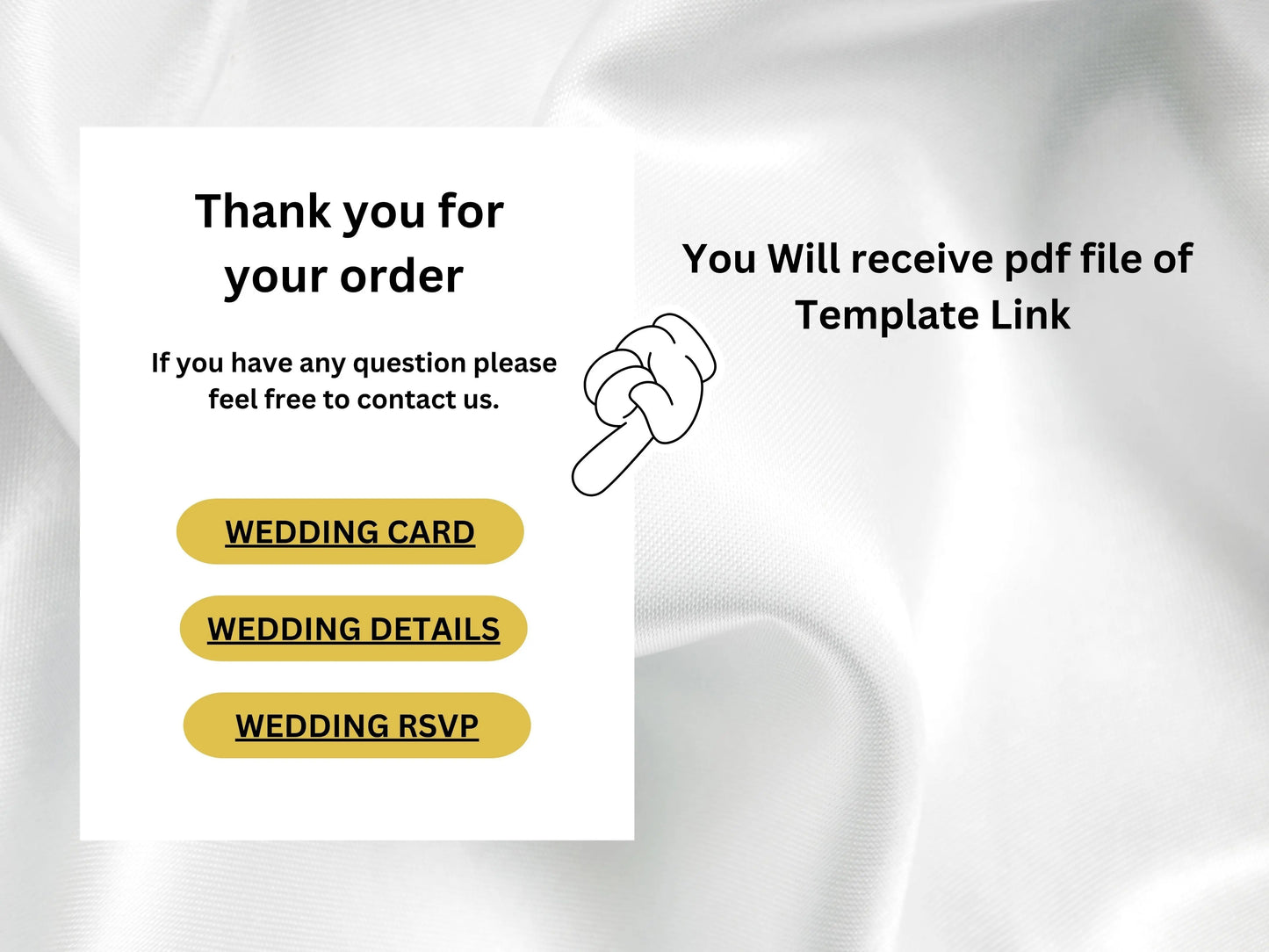 Wedding Invitation Bundle Template With RSVP and Details Card. WT61 A1 Majestic