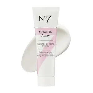 No7 Airbrush Away Radiance Boosting Foundation Primer - Illuminating Glow Primer for Seamless Makeup Application - Leaves Skin Dewy, Smooth & Radiant - Extends Makeup Wear (30ml)