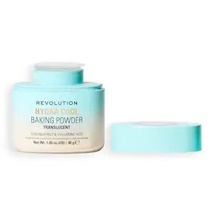 Revolution Beauty London, Hydra Cool Cooling Loose Baking Powder, Makeup Setting Powder for Hydrating Skin, Enriched with Hyaluronic Acid, Vegan & Cruelty-Free, 1.05 oz