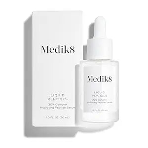 Medik8 Liquid Peptides - Regenerating Multi Peptide Serum - Smooths Wrinkles and Fine Lines - Hydrating, Brightening, Plumping - 1.0 oz