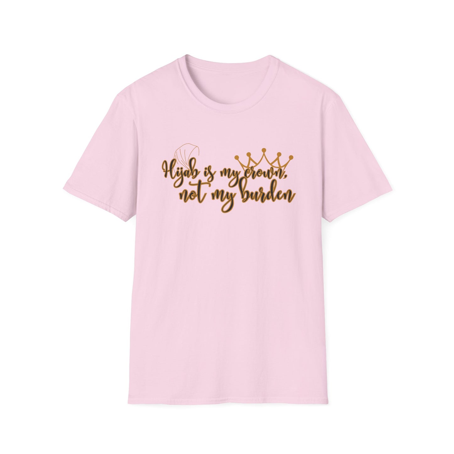 Empowerment Unisex Softstyle T-Shirt - "Hijab is my Crown, Not My Burden"