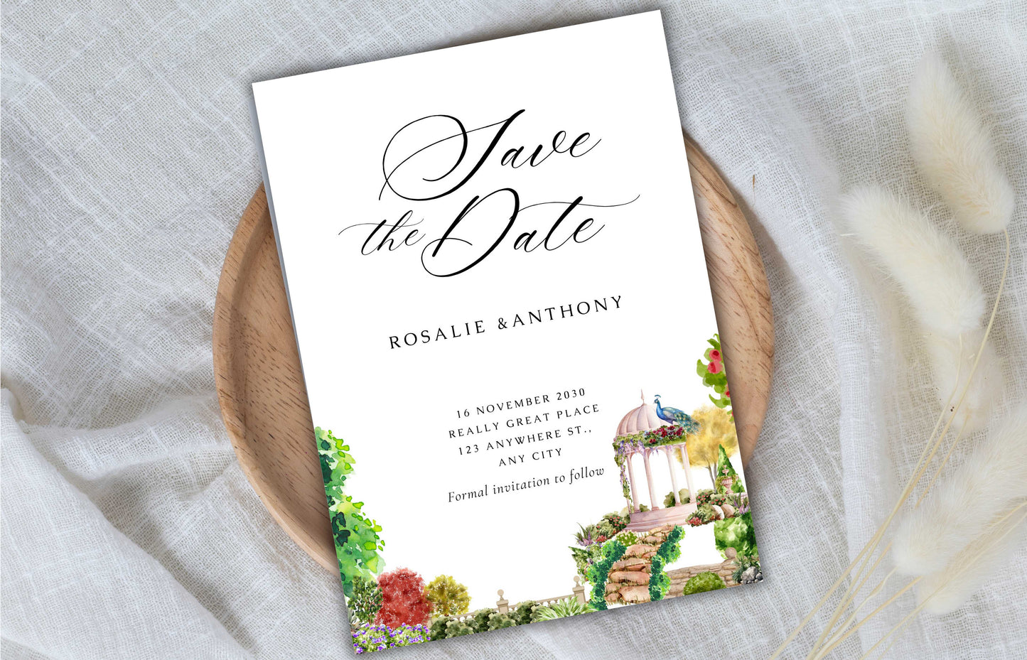 Botanical Wedding Invitations Bundle , Wedding Invitation, Wedding Invite, Greenery Invitation, Printable Wedding Invitation Suite. WI67