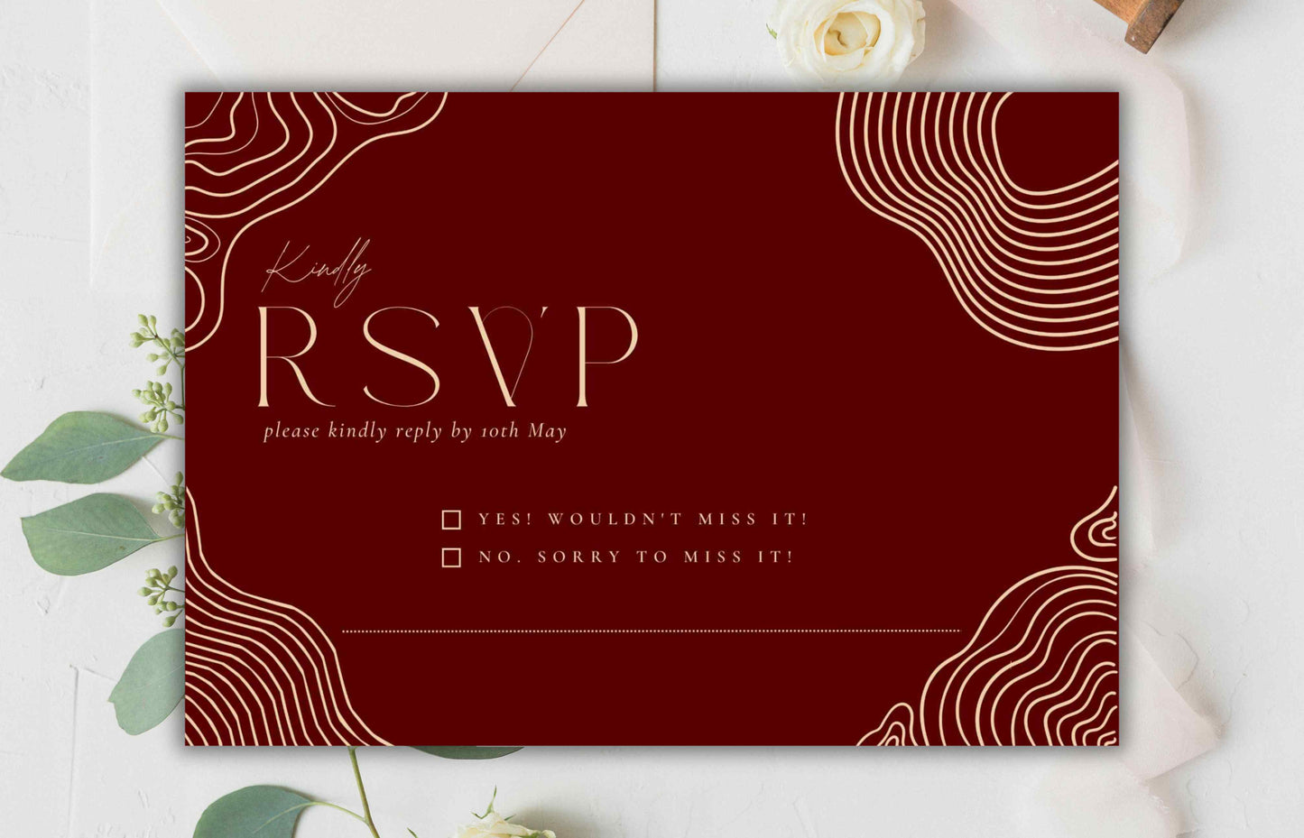 Red Wedding Invitations | Retro Themed Wedding Invitation Set | Editable Modern Digital Download Invite Template | Boho. WI110