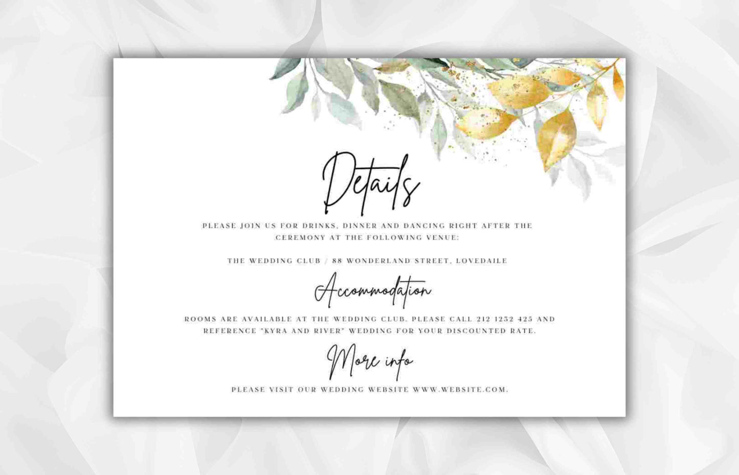 Sage Green Wedding Invitation Template, Editable Template, Greenery Eucalyptus Invitation Suite, Wedding Invites Template Editable. WI100