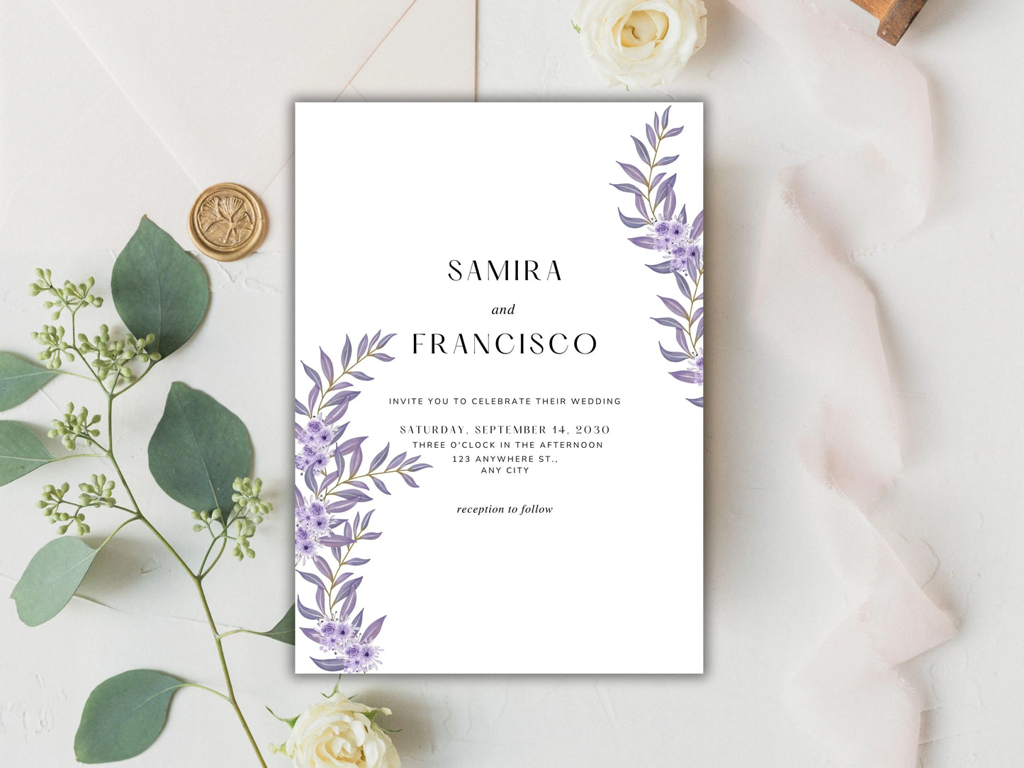Wedding Invitation Template, Printable Wedding Invitation, Wedding Invitation, RSVP Invitation, Details, Wedding Invitation Bundle A1 Majestic