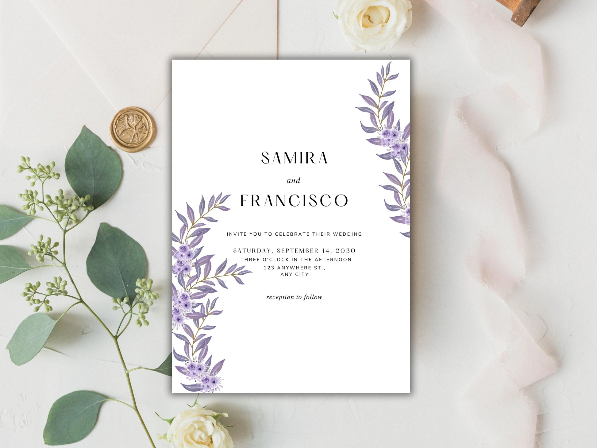 Wedding Invitation Template, Printable Wedding Invitation, Wedding Invitation, RSVP Invitation, Details, Wedding Invitation Bundle A1 Majestic