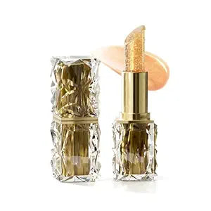 Color Changing Lipstick, Transferproof Gold Crystal Ph Lipstick Color Changing, Clear Lip stick That Changes Color, Nourishing Long Lasting 24 Hours Moisturizing Shine Lip Gloss for Women (M02) | ph adaptive lipstick