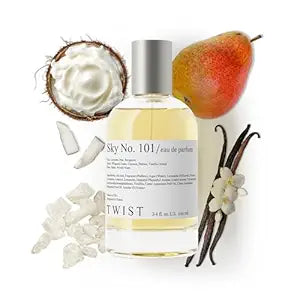 Twist Sky No. 101 - Eau De Parfum Inspired by A. Grande's Cloud, Long-Lasting Perfume For Women, Paraben Free, Vegan, Clean Ingredients, Fragrance - Spray 100 ml (3.4 fl. oz.)