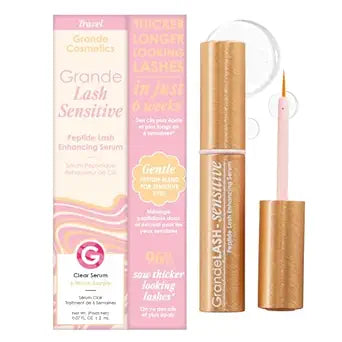 Grande Cosmetics GrandeLASH-Sensitive Prostaglandin-Free Peptide Infused Gentle Lash Serum for Fuller, Longer-Looking Natural Eyelashes, Enhancing Treatment with Nourishing Botanicals, Cruelty-Free