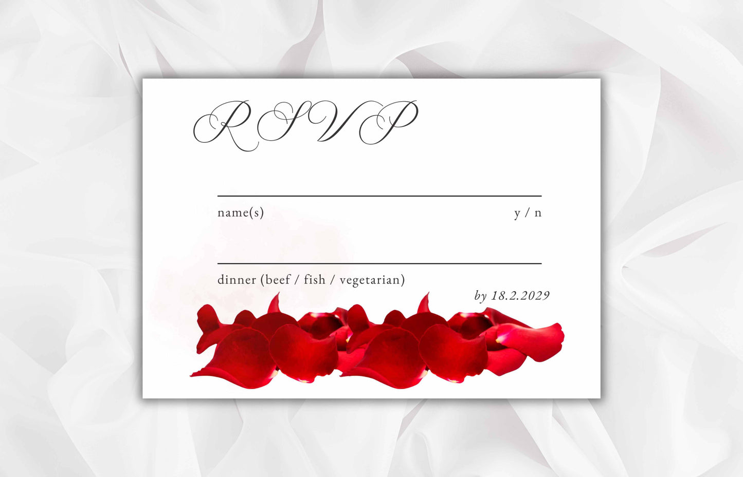 Red Rose Patels Wedding Invitation Template with RSVP, Details Card, Wedding Invitation Roses, Wedding Invites. B60