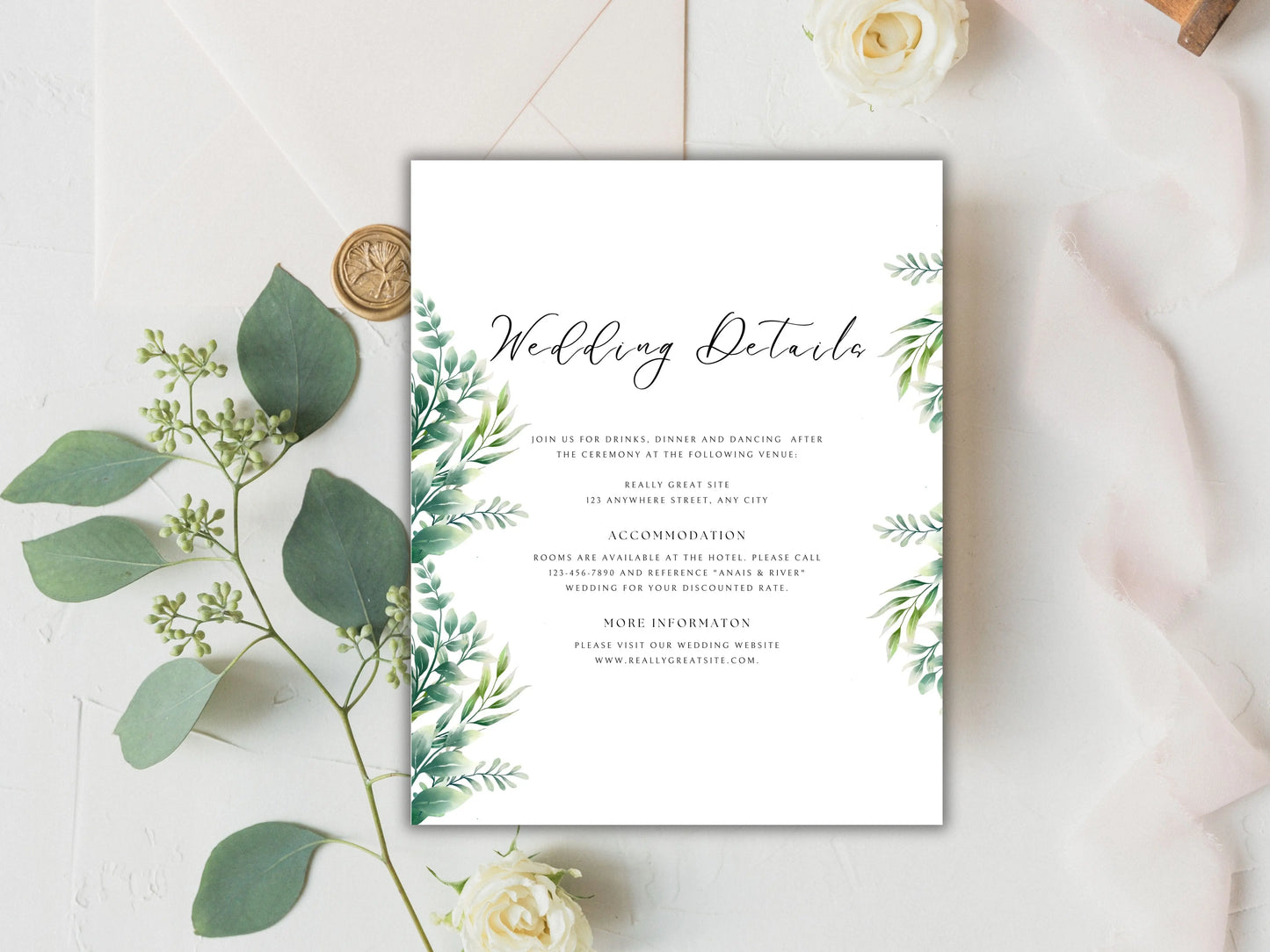 Wedding Invitation Template, Printable Wedding Invitation, Wedding Invitation, RSVP Invitation, Details, Wedding Invitation Bundle. A1 Majestic