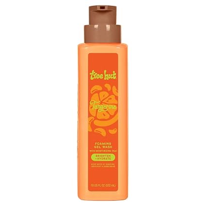 Tree Hut Tangerine Body Wash, Hydrating & Moisturizing Shower Gel with Shea Butter & Essential Oils, Soft Smooth Glowing Skin, Gentle Cleanser, Self Care Gifts for Women, Pump Bottle, 18 Fl Oz