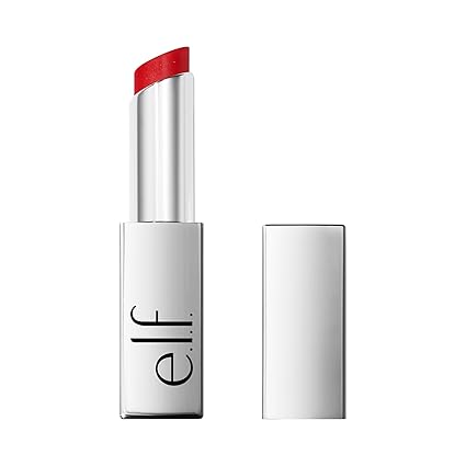 e.l.f. Glow Reviver Slipstick, Tinted Lip Oil Stick, Non-Sticky & Hydrating For A Soft-Shine Finish, Vegan & Cruelty-Free, Cherry on Top