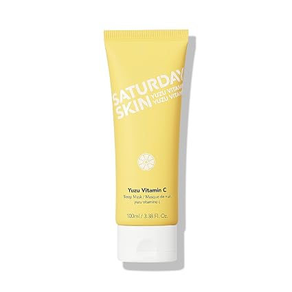 Saturday Skin Yuzu Vitamin C Overnight Sleep Mask Regenerist Retinol Ultra Rich Face Moisturizer Cream Smooth Skin and Reduce Wrinkles Ideal for All Skin Types