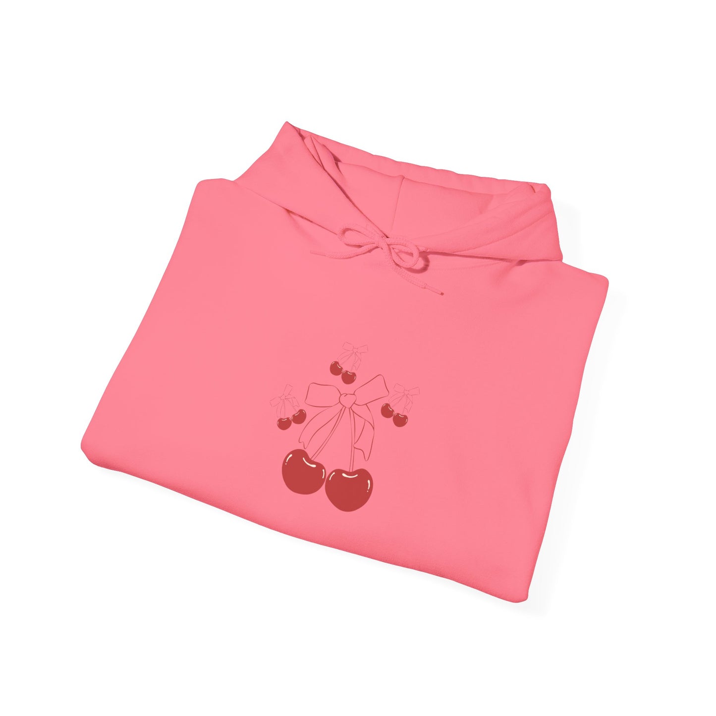 Cherry Bow Unisex Hoodie - Girly Social Club Trendy Pink Bow Cute Sweatshirt