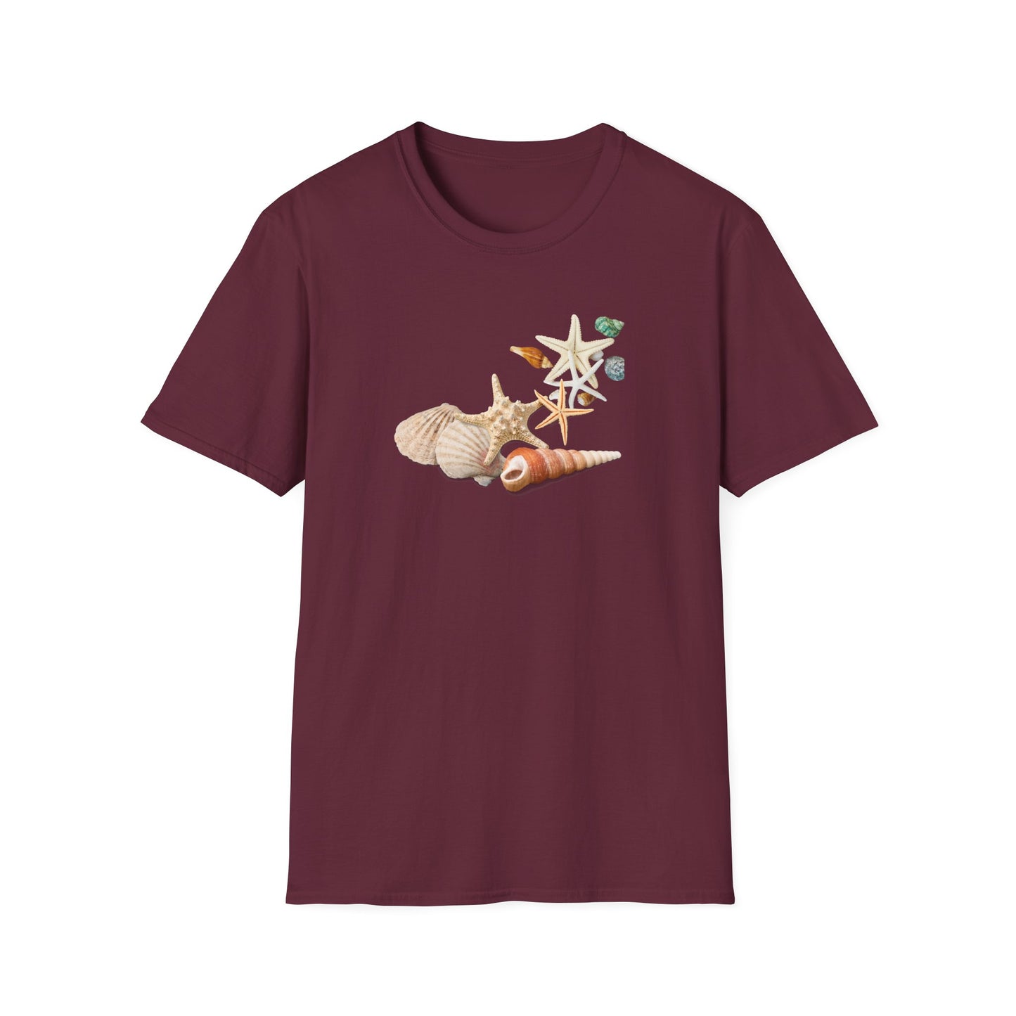 Shell Print Unisex T-Shirt | Beach-Themed Casual Summer Tee