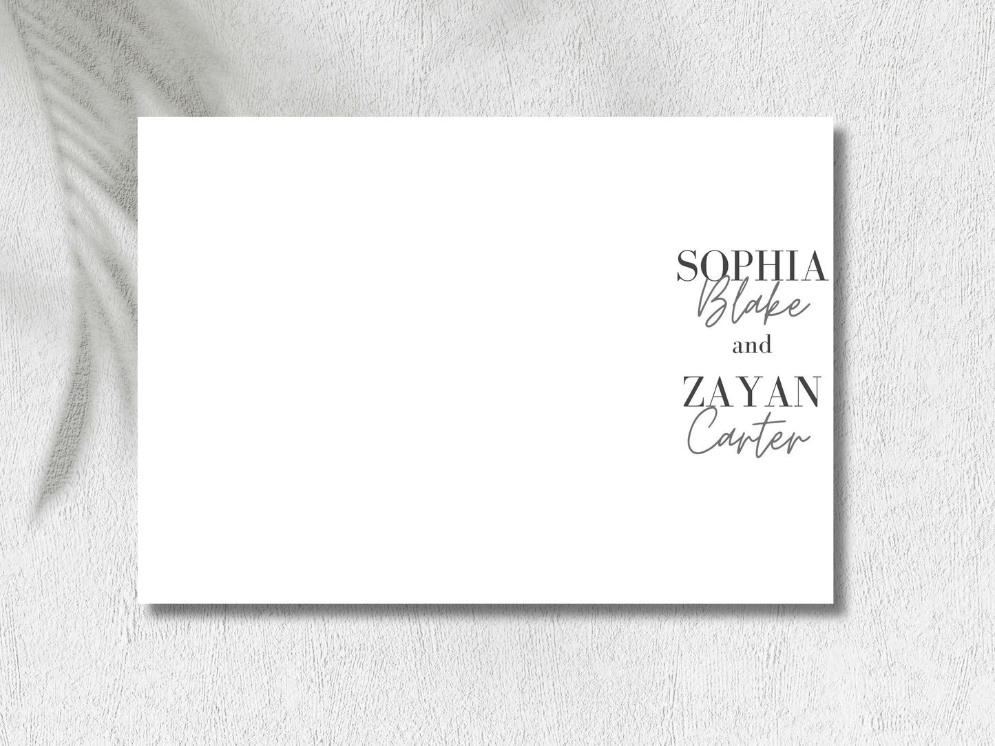 Minimalist Wedding Invitation Fold Card | Elegant Modern Wedding Timeline & Details | Printable or Printed Invite. WIB129