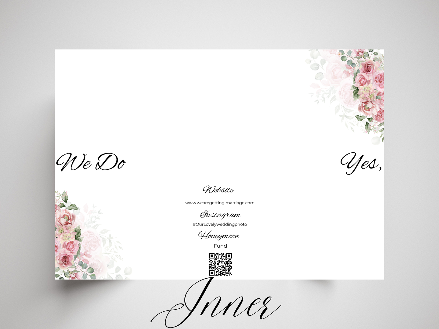 Floral Wedding Itinerary Template, Save the Date Timeline Card, Editable Canva Template, Wedding Day Schedule, Printable Details Card. WI181