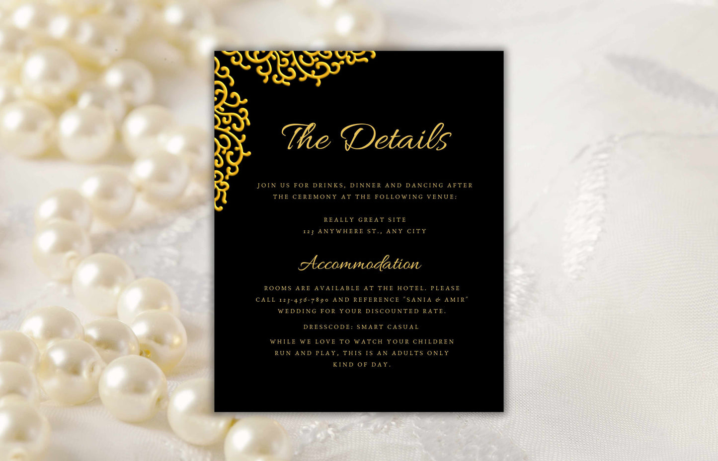 Digital Muslim Wedding Card Set, Islamic Wedding Invitation Template, RSVP Template, Envelope Template, Details Card Template, Digital. 26