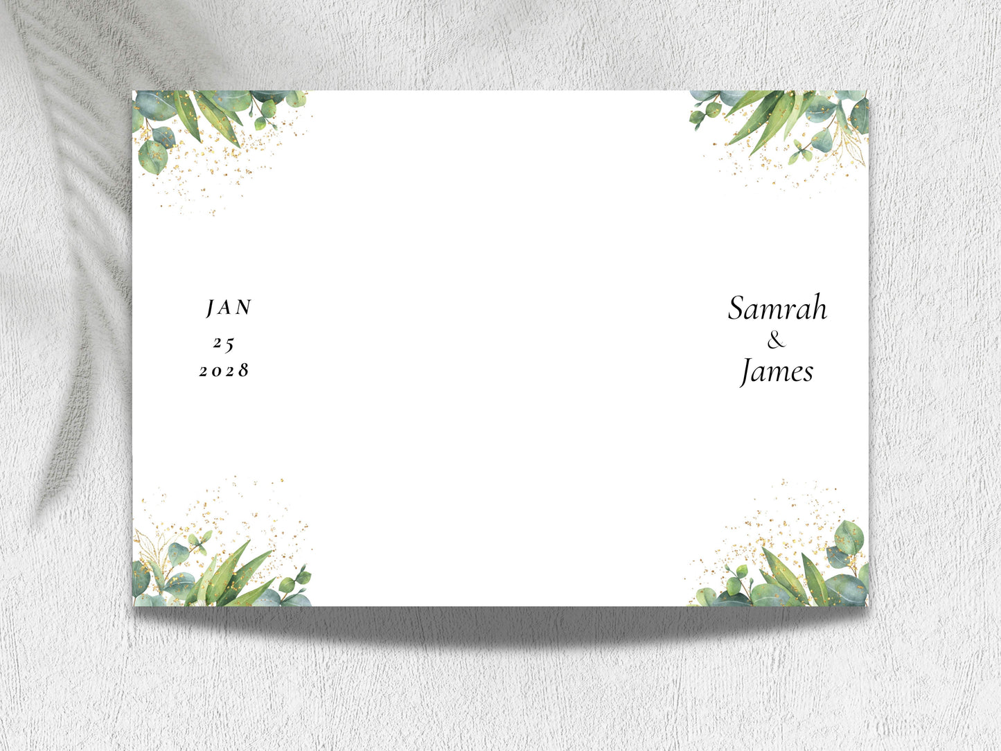Greenery Gatefold Wedding Invitation | Printable Floral Invite | Gatefold Invite | Editable Template | Modern Wedding Itinerary | WIB128