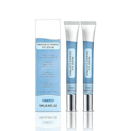 Plexiderm Rapid Reduction Eye Serum, Instant Firming Eye Serum for Under Eye Bags, Instant Eye Bag Remover Puffiness, Anti-Aging Under Eye Cream for Bags, Dark Circles 0.51fl oz 2 PCS