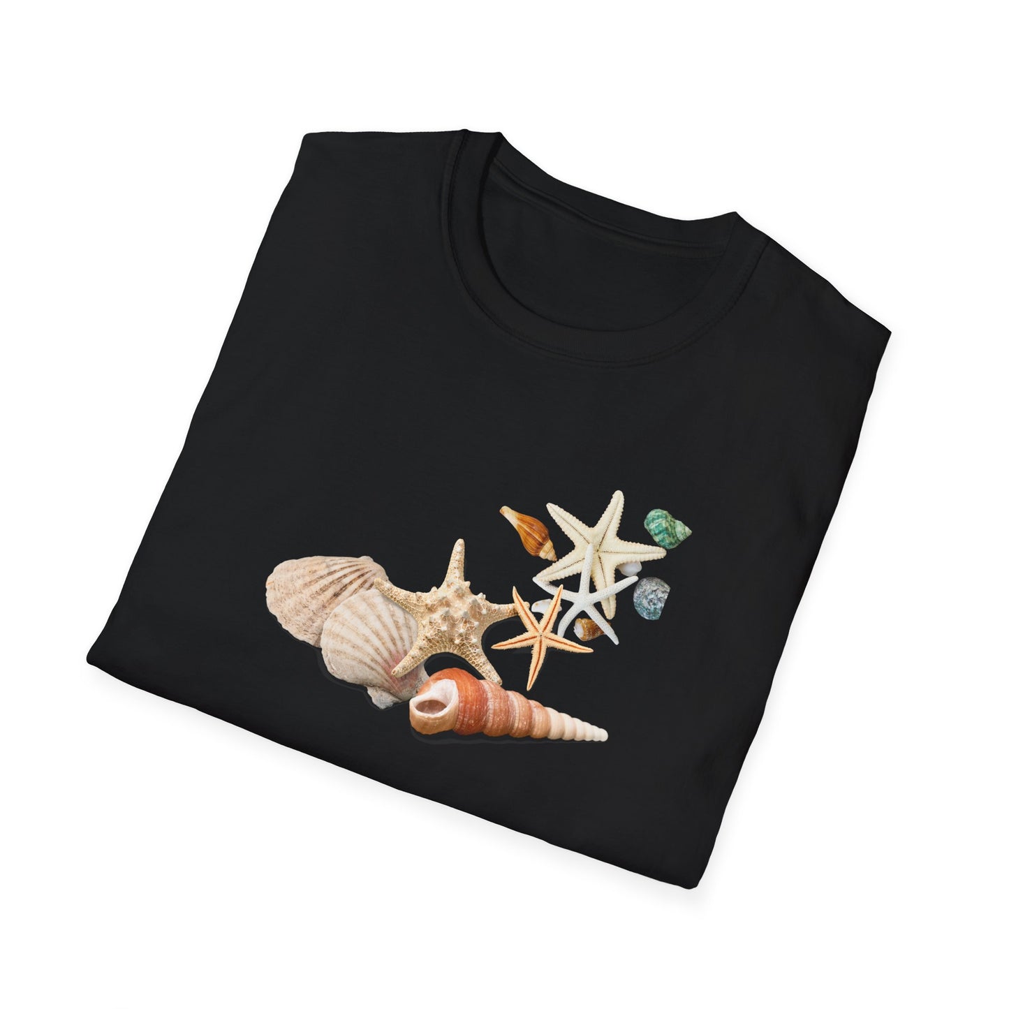 Shell Print Unisex T-Shirt | Beach-Themed Casual Summer Tee