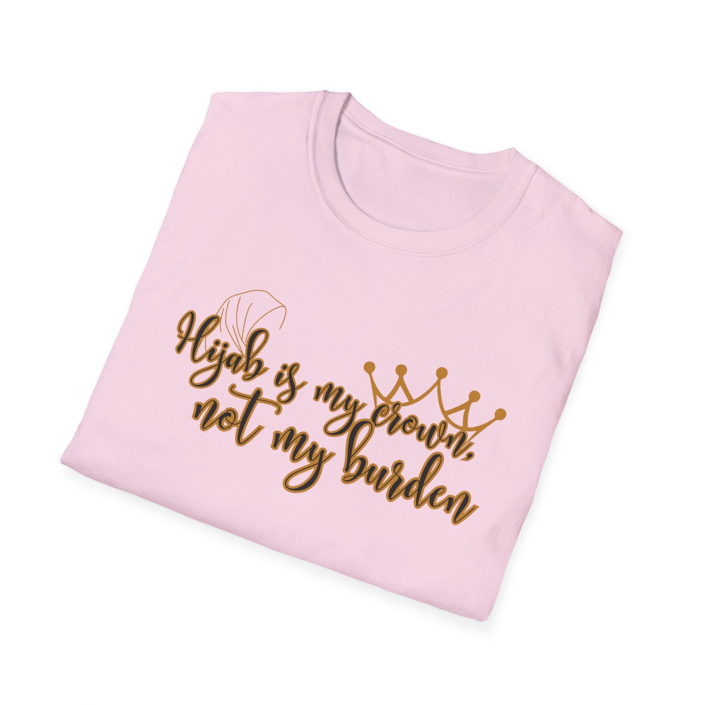 Empowerment Unisex Softstyle T-Shirt - "Hijab is my Crown, Not My Burden"