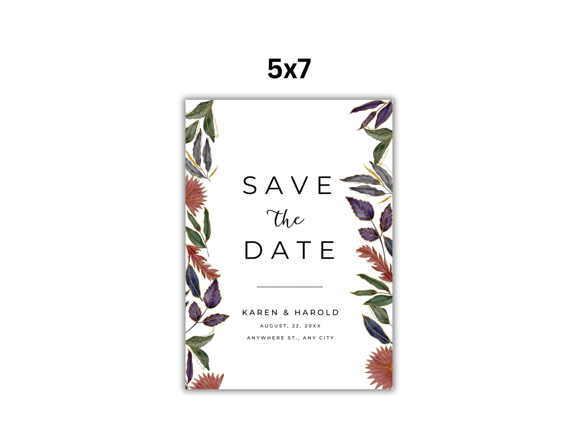 Wedding Invitation Bundle Template With RSVP and Details Card. WT61 A1 Majestic