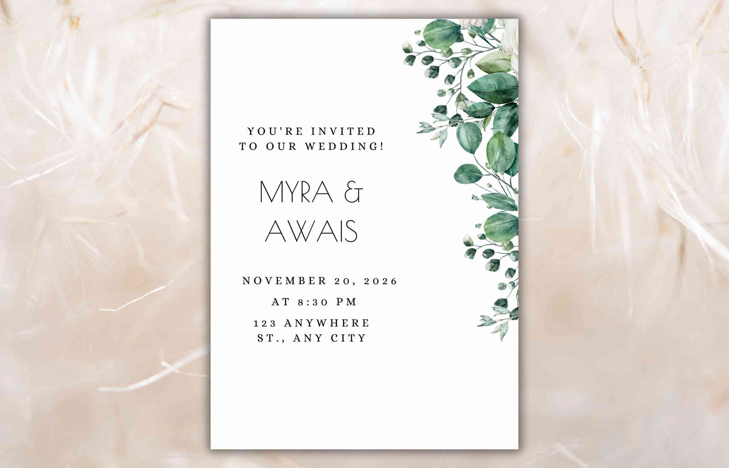Wedding Invitation Template, Printable Wedding Invitation, Wedding Invitation, RSVP Invitation, Details, Wedding Invitation Bundle. WI90