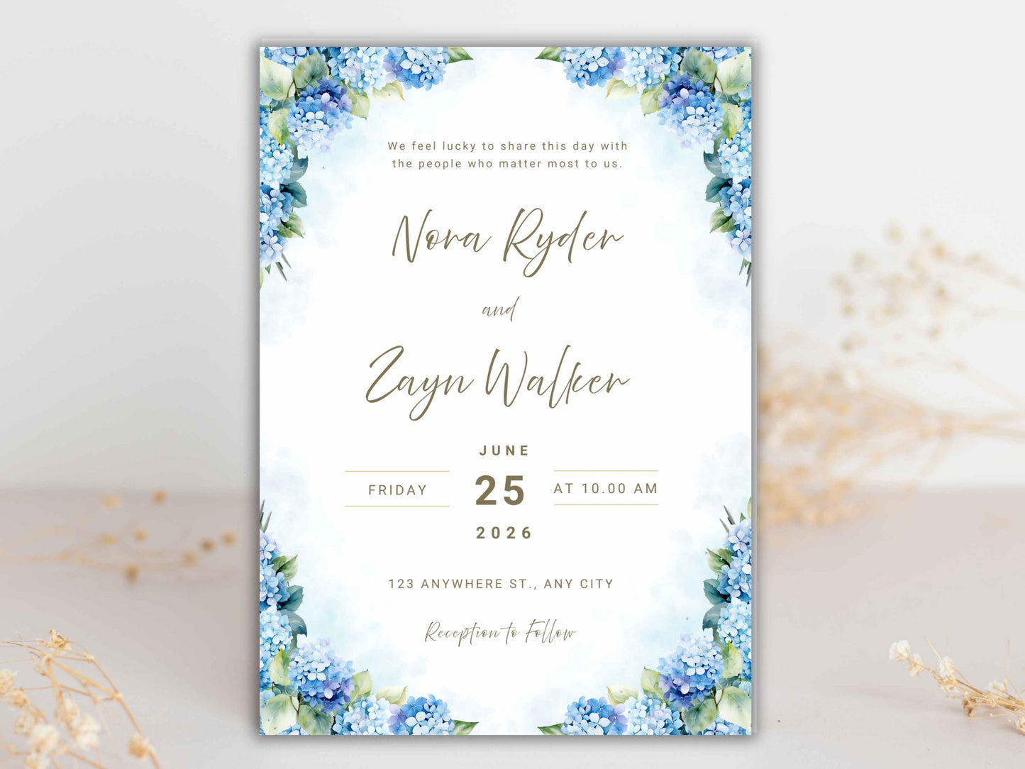 Wedding Invitation Set, RSVP, Dark Floral, Wedding Invitation, Details, Editable, Template, WI229